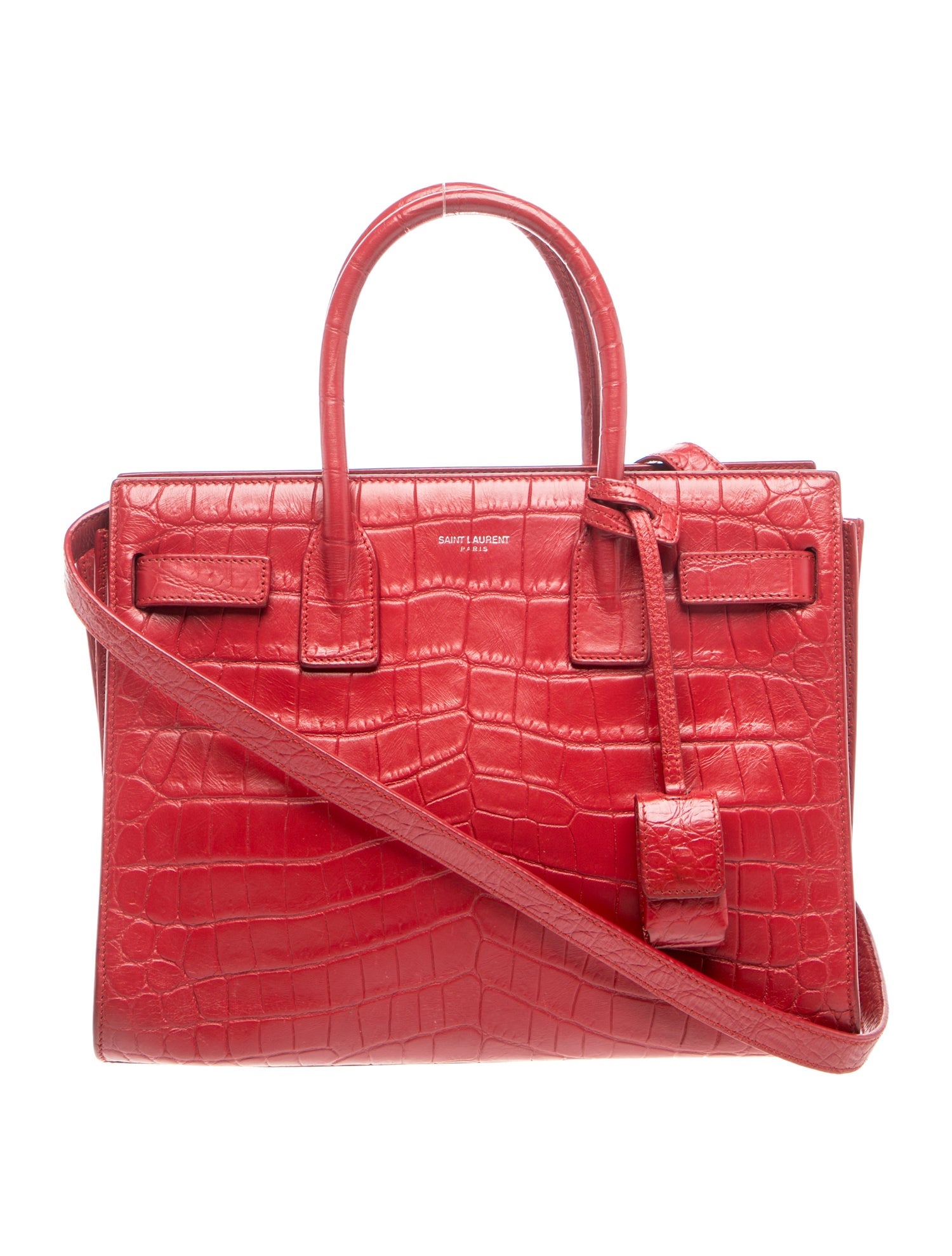 Embossed Leather Sac de Jour Small