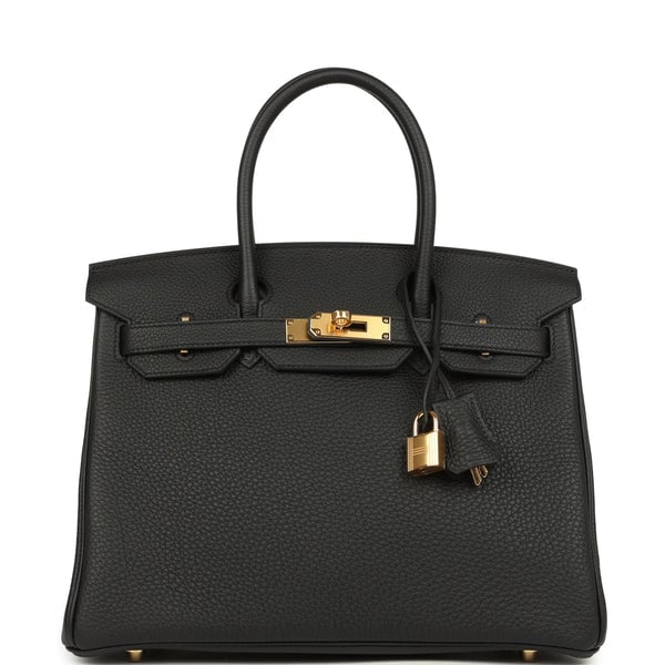 Hermes Hermes Birkin 30 Black Togo Gold Hardware