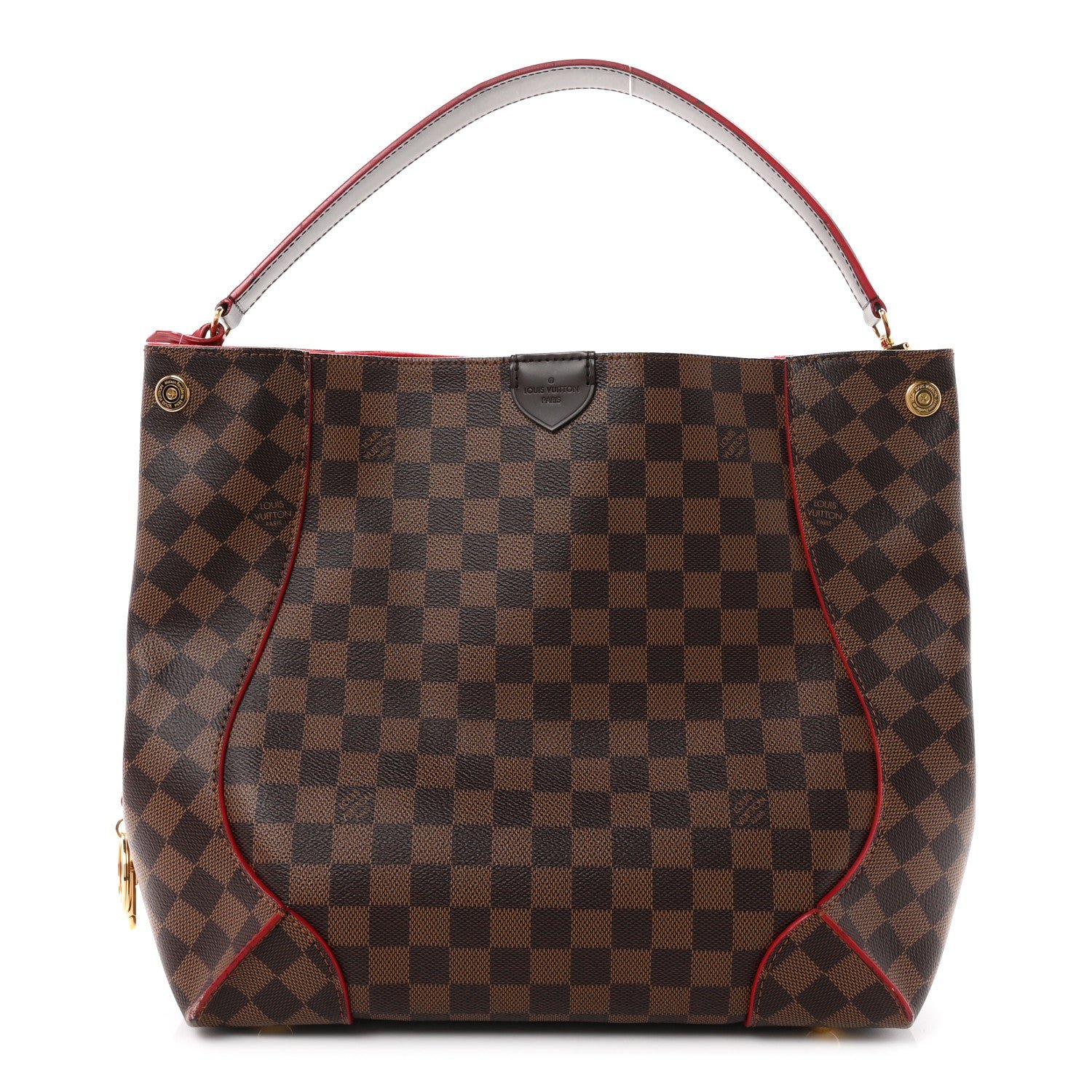 Louis Vuitton Damier Ebene Caissa Hobo Cherry