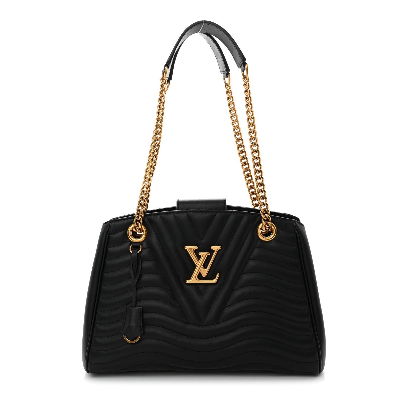 Louis Vuitton Louis Vuitton Calfskin New Wave Chain Tote Black