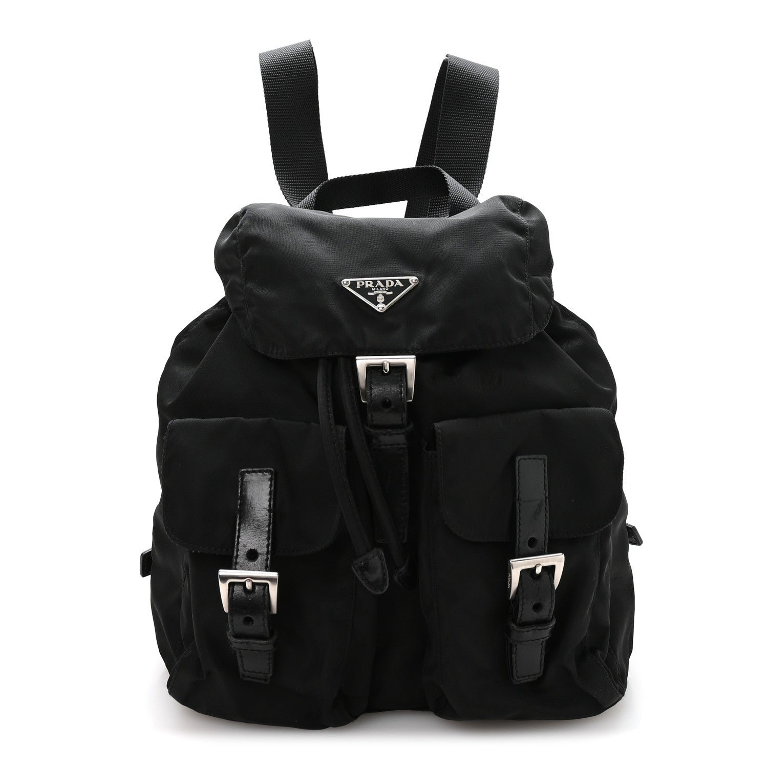 Prada Prada Nylon Vela Small Backpack Black