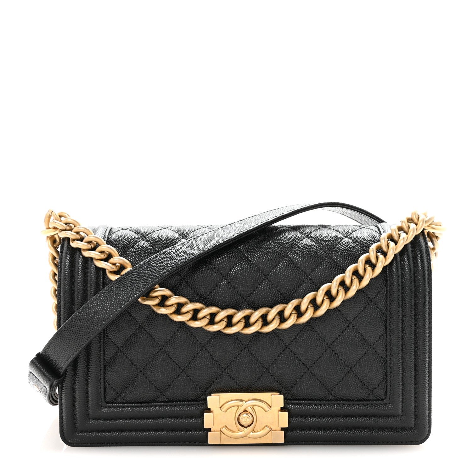 Chanel Caviar Quilted Medium Boy Flap Black