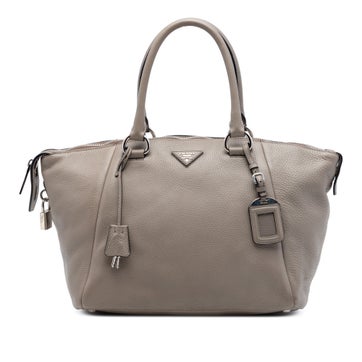 Prada Calf Leather Vitello Daino Double Handle Bag