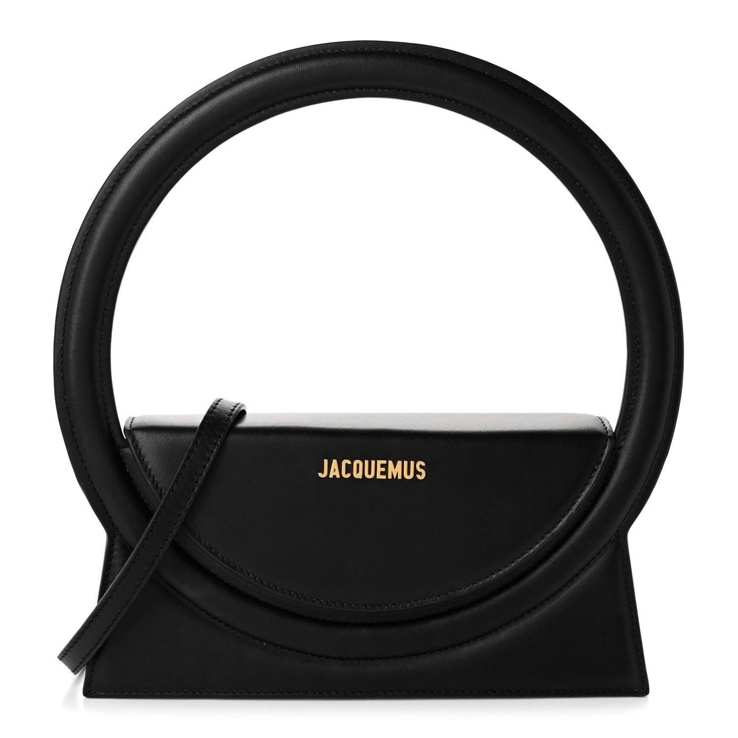 Jacquemus Smooth Calfskin Le Sac Rond Black