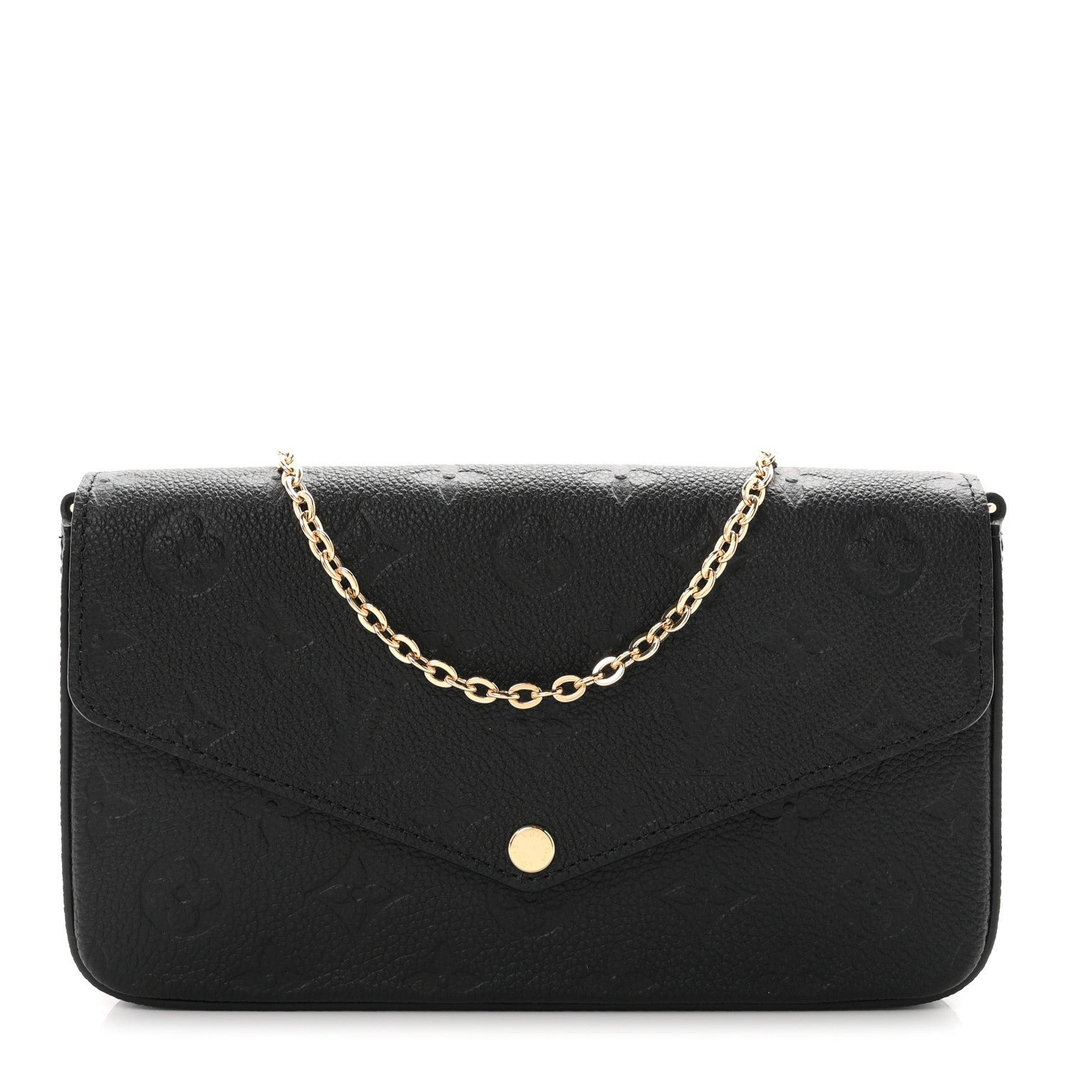 Louis Vuitton Empreinte Pochette Felicie Chain Wallet Black