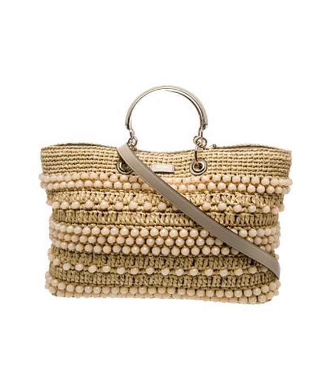 Jimmy Choo Choo Raffia Crossbody Bag W Tags