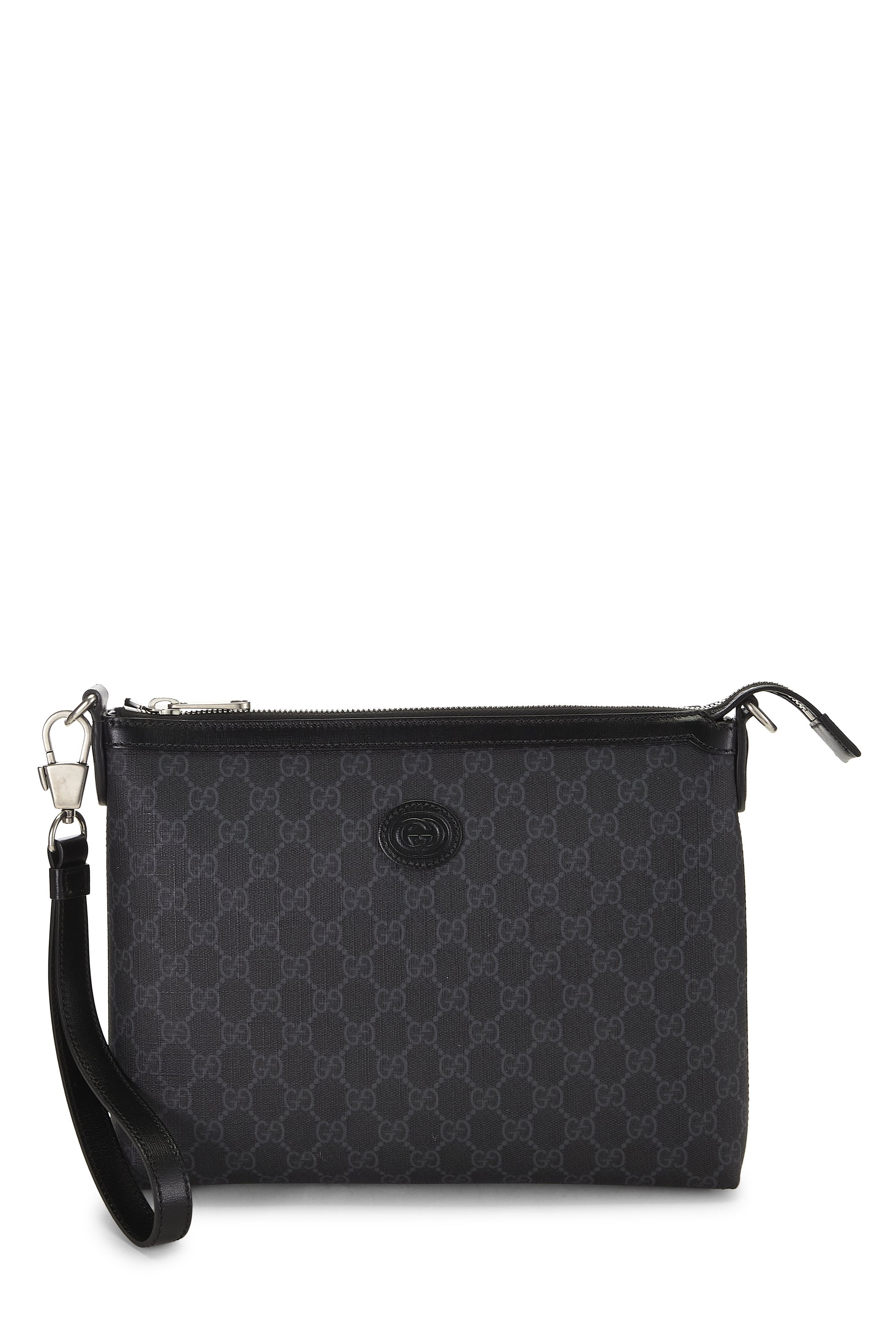 Black GG Supreme Canvas Messenger Bag