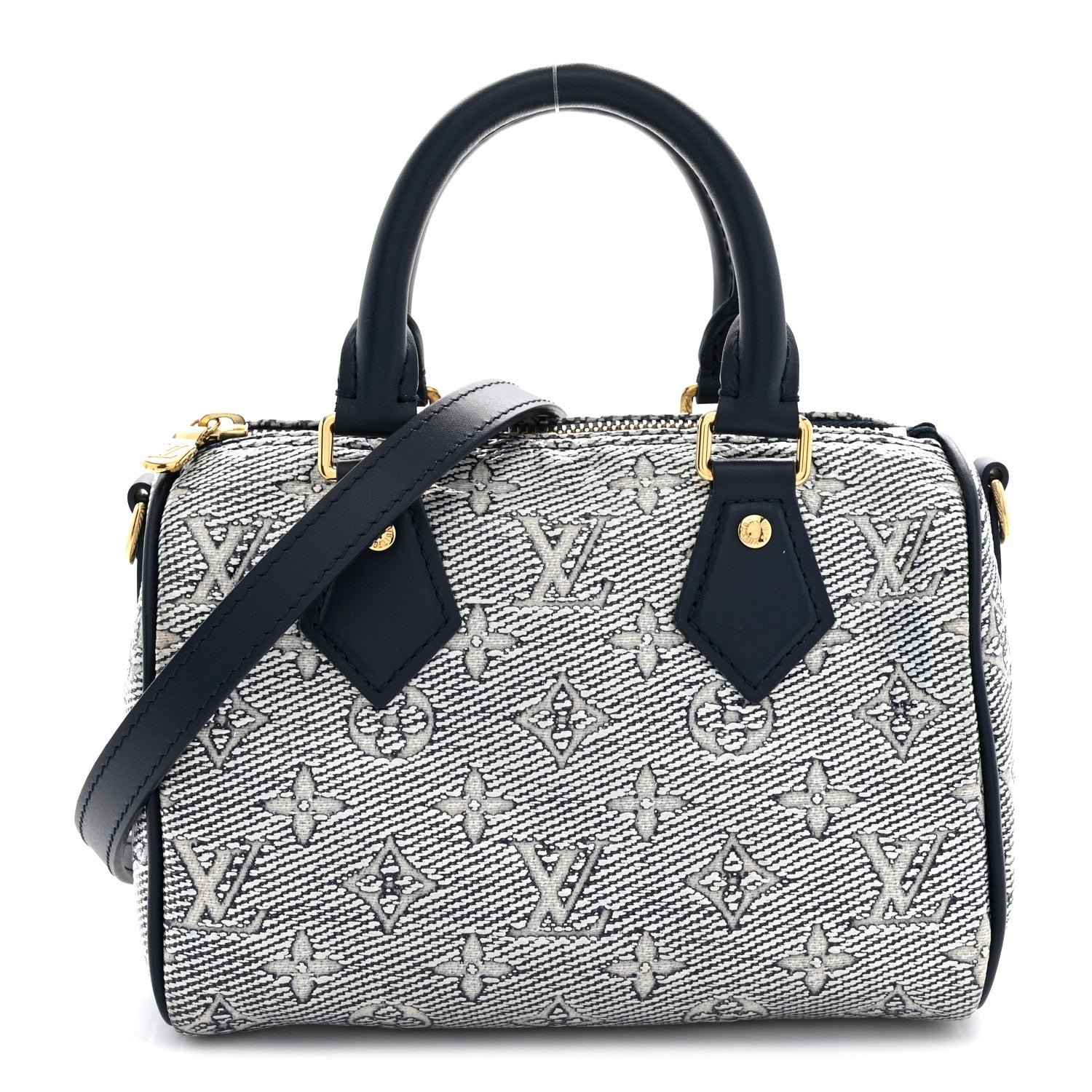 Louis Vuitton Monoglam Speedy Bandouliere 20 Blue