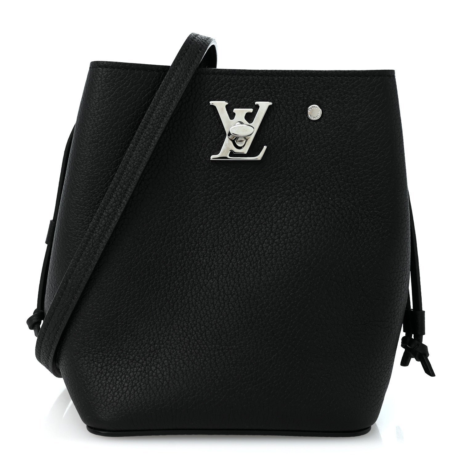 Louis Vuitton Calfskin Nano Lockme Bucket Black
