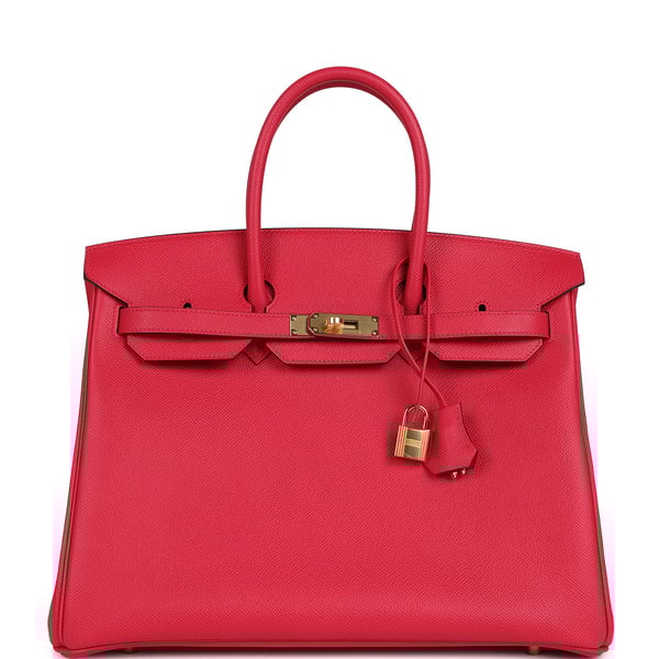 Hermes Birkin 35 Rose Extreme Epsom Gold Hardware