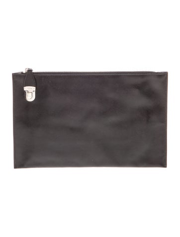 Saffiano Leather Clutch