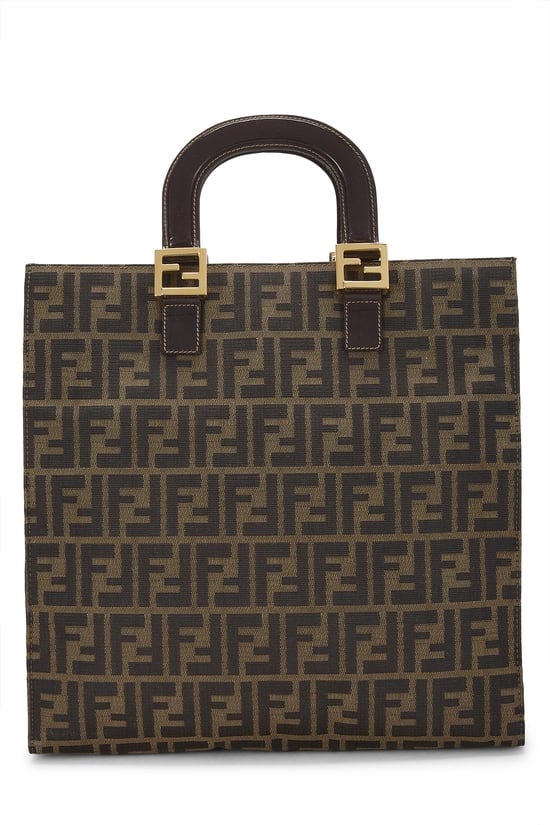Brown Zucca Canvas Vertical Tote Medium