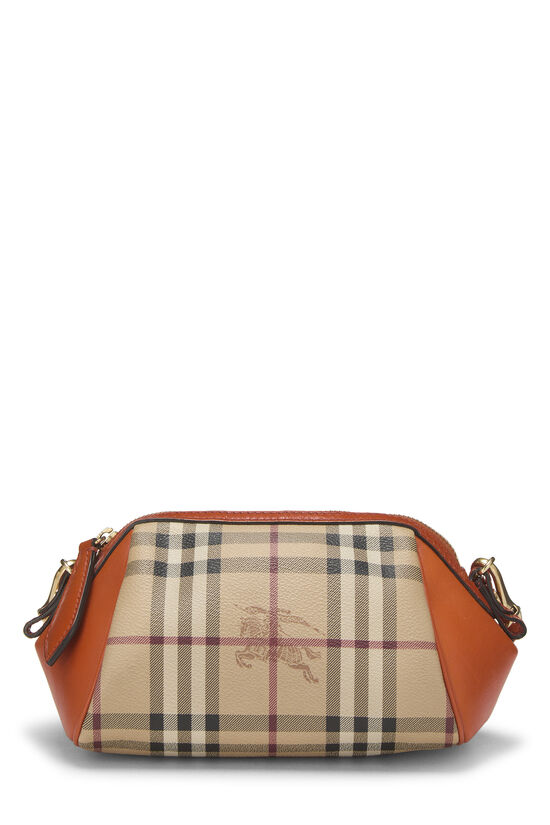 Burberry Orange Haymarket Check Blaze Crossbody Mini