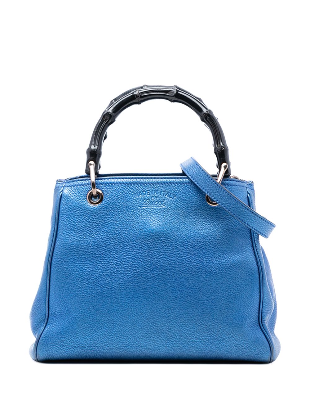 2016-2025 Small Metallic Calfskin Bamboo Shopper satchel