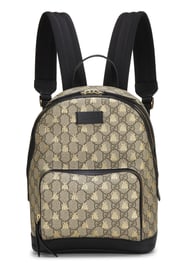 Gucci Black Original GG Supreme Canvas Bee Backpack