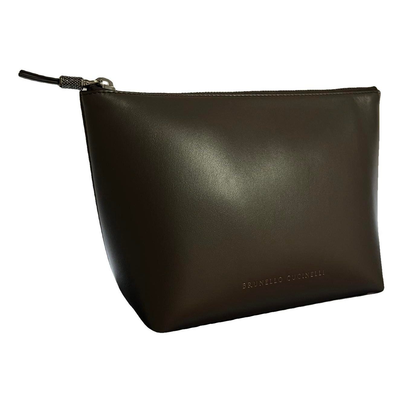 Leather clutch bag
