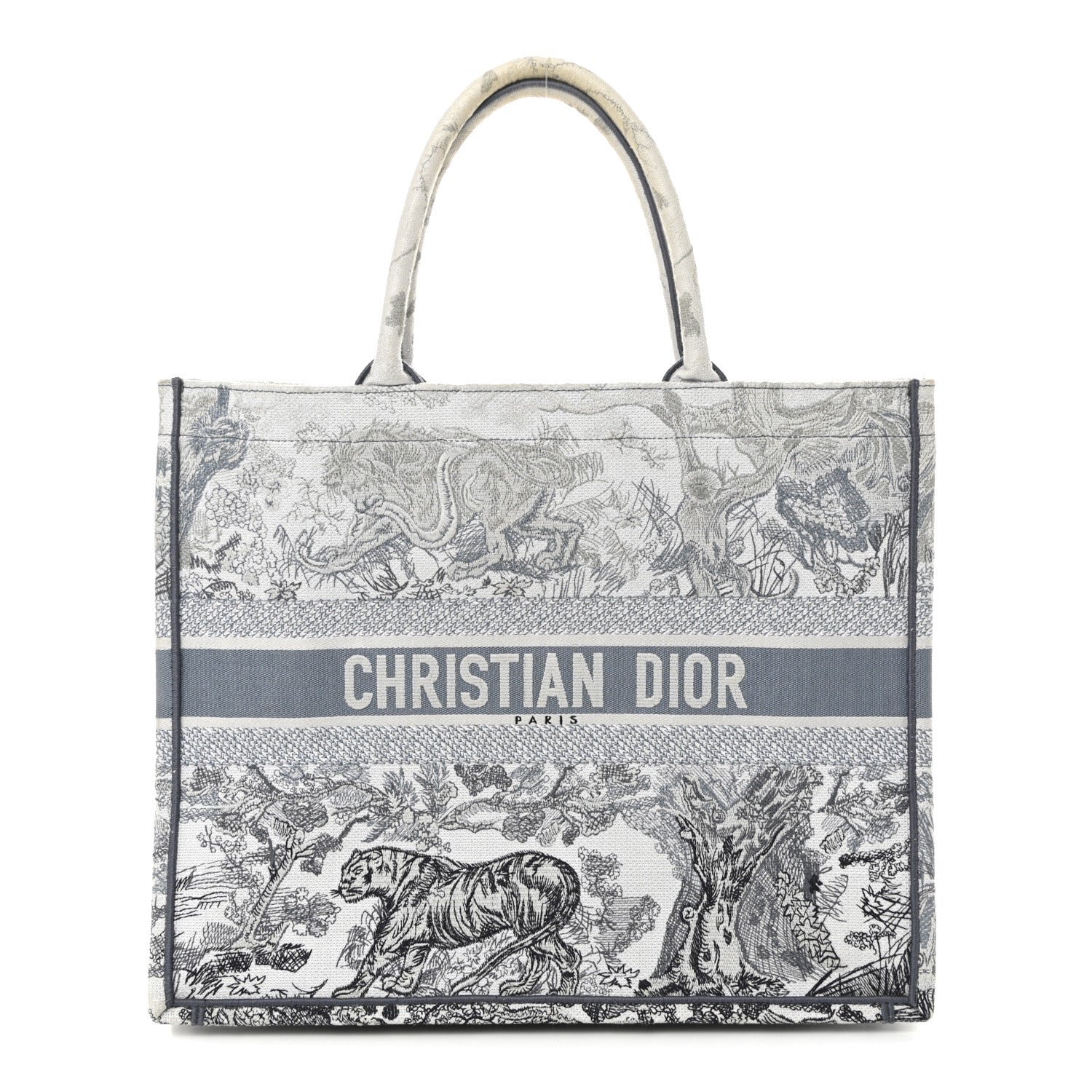 Dior Gradient Canvas Embroidered Large Dioriviera Toile De Jouy Book Tote Blue