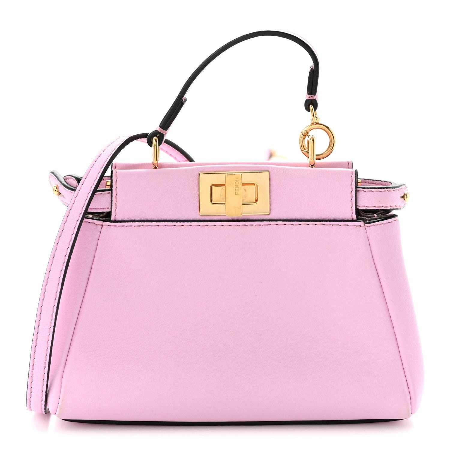 Fendi Shiny Nappa Micro Peekaboo Iconic Satchel Lavanda