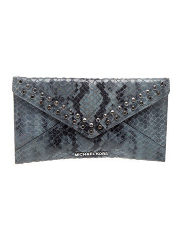 Embossed Leather Clutch