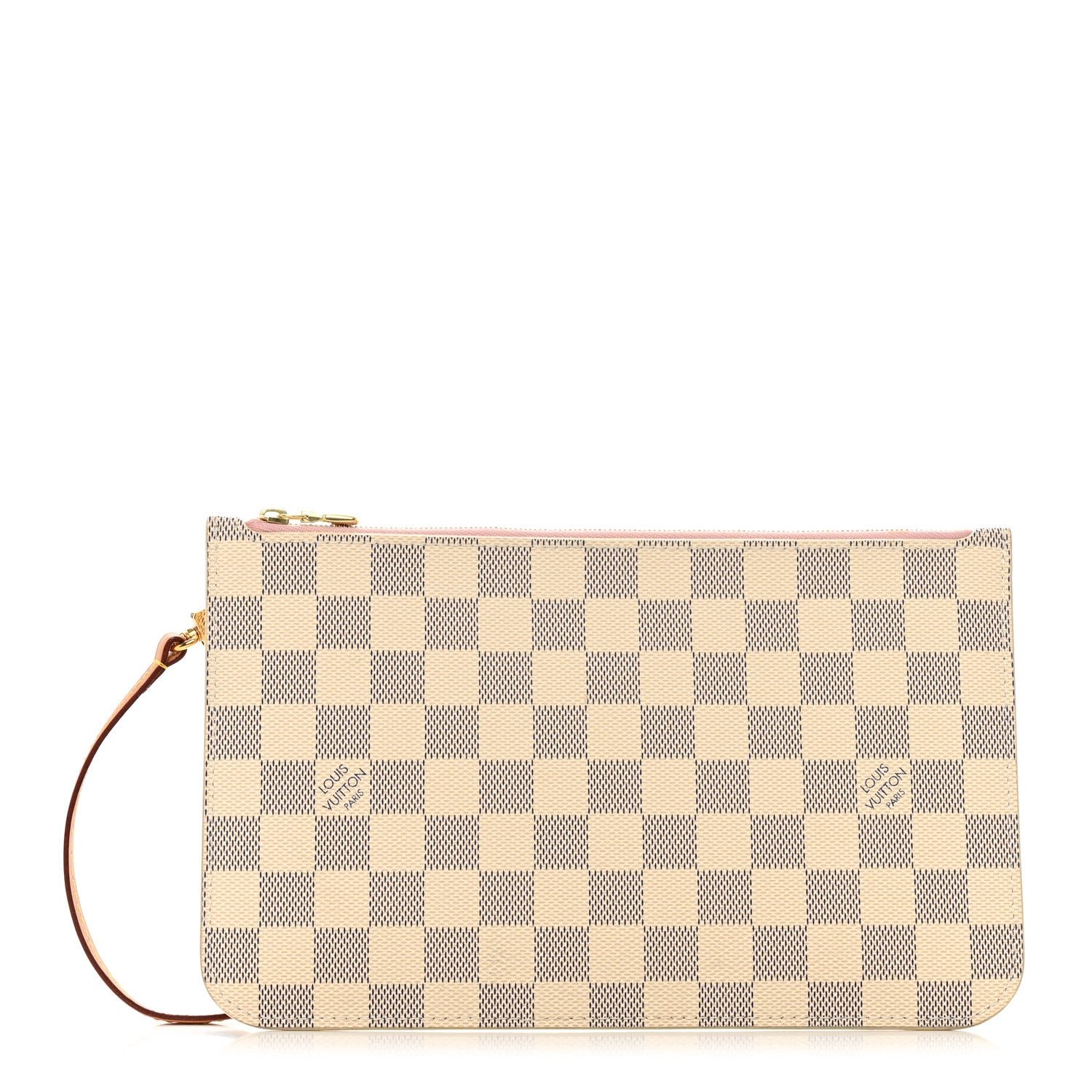 Louis Vuitton Damier Azur Neverfull MM GM Pochette Rose Ballerine