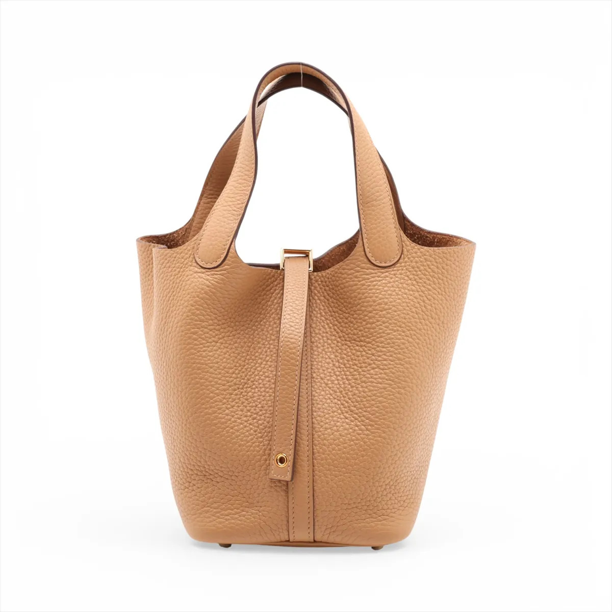 Hermès Picotin Lock 18 PM Taurillon Clemence biscuits Gold Metal Fittings