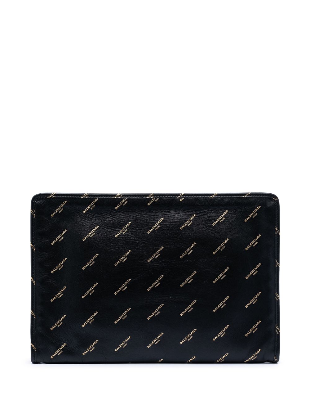 2017 Lambskin Allover Logo Zip Pouch clutch bag