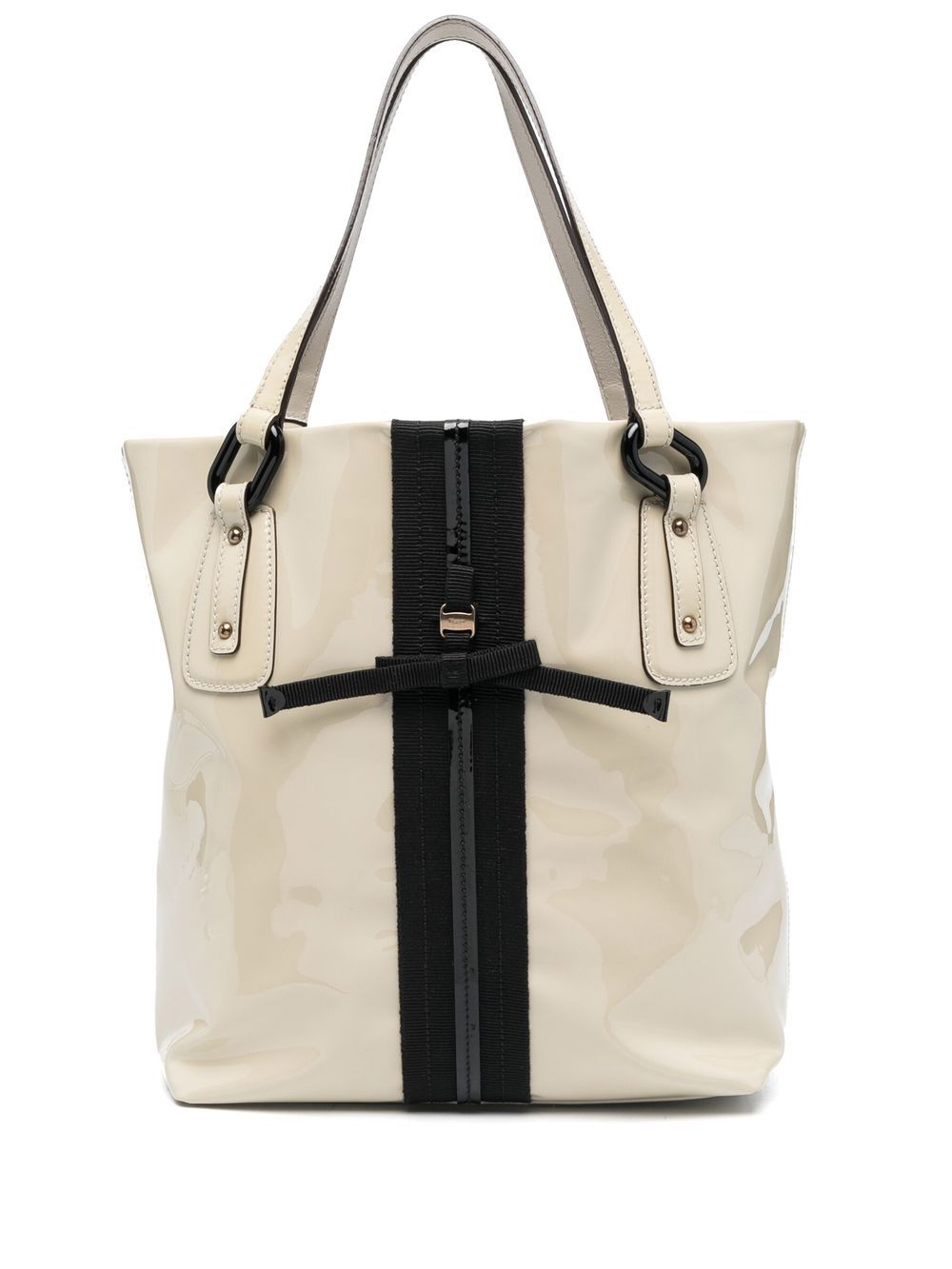 2010s bow-detailed tote bag