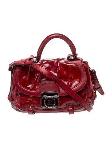 Patent Leather Top Handle Bag Vintage