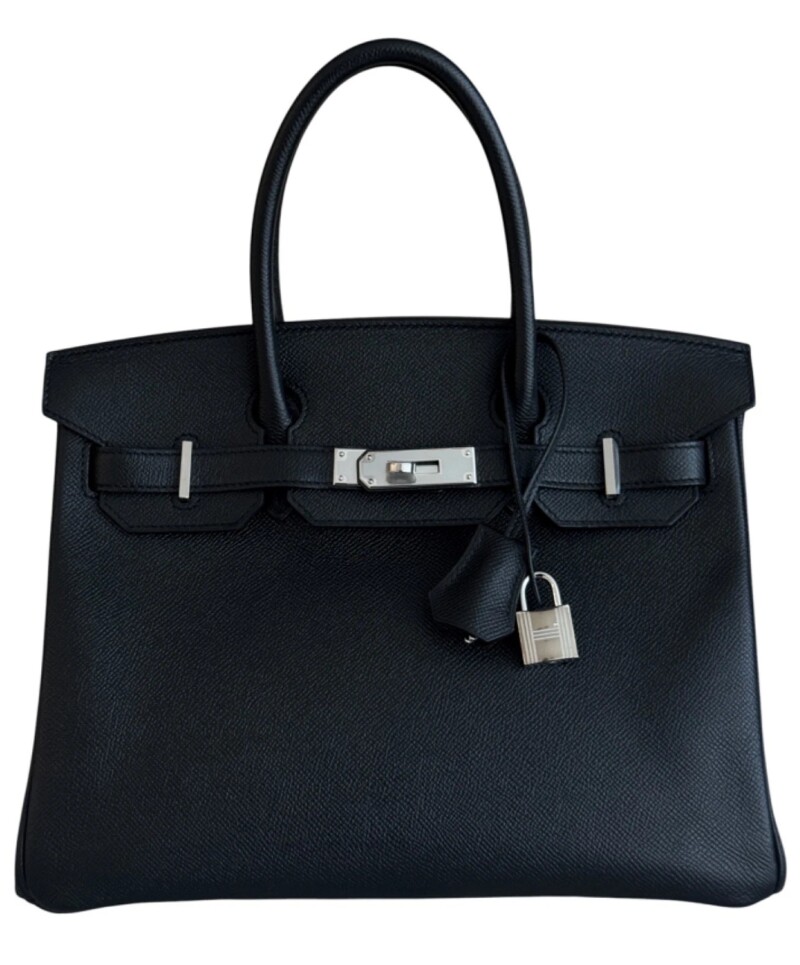 Black Epsom Birkin 30 Palladium Hardware, 2015