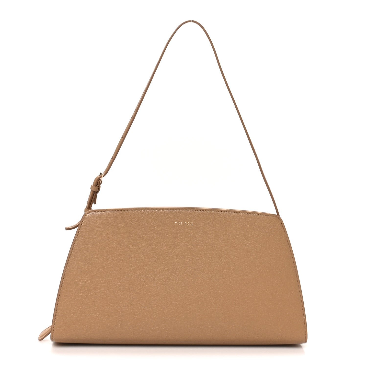 The Row Saddle Calfskin Dalia Baguette Shoulder Bag Warm Chestnut