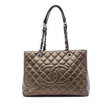 Metallic Caviar Calfskin Grand Shopping Tote
