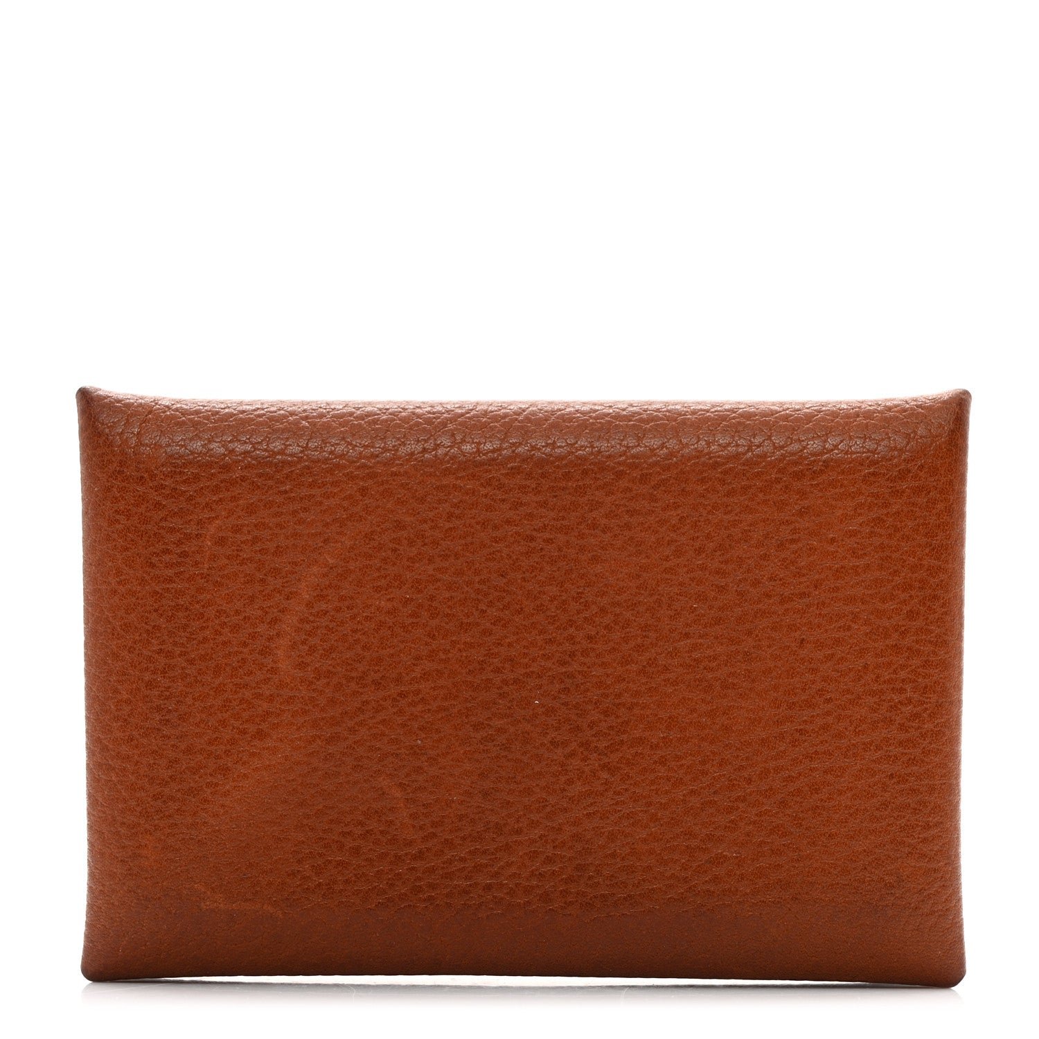 Hermes Barenia Verso Calvi Card Case Fauve Black