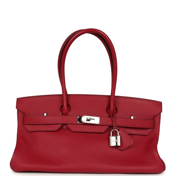 Hermes Vintage Hermes Shoulder Birkin 42 JPG Rubis Togo Palladium Hardware