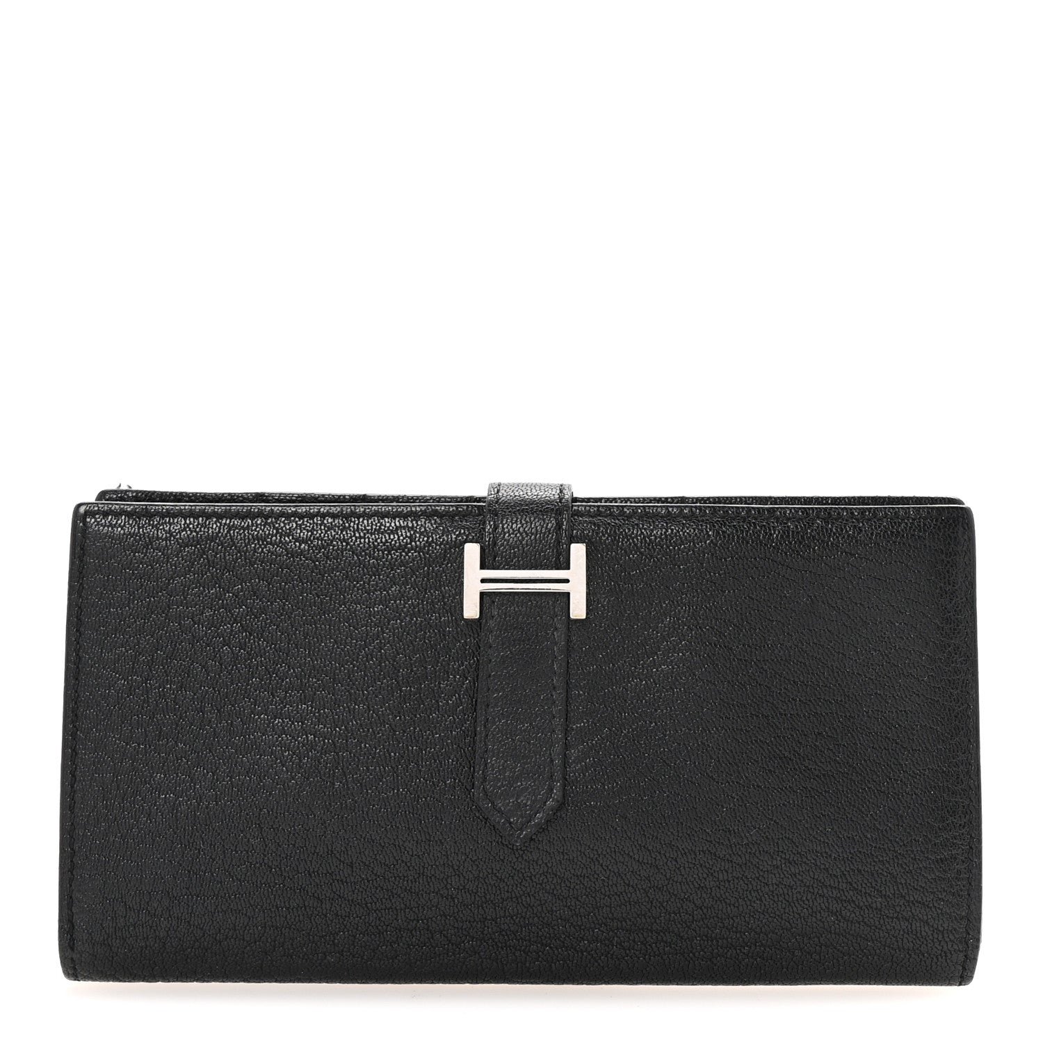 Hermes Chevre Mysore Bearn Gusset Wallet Black