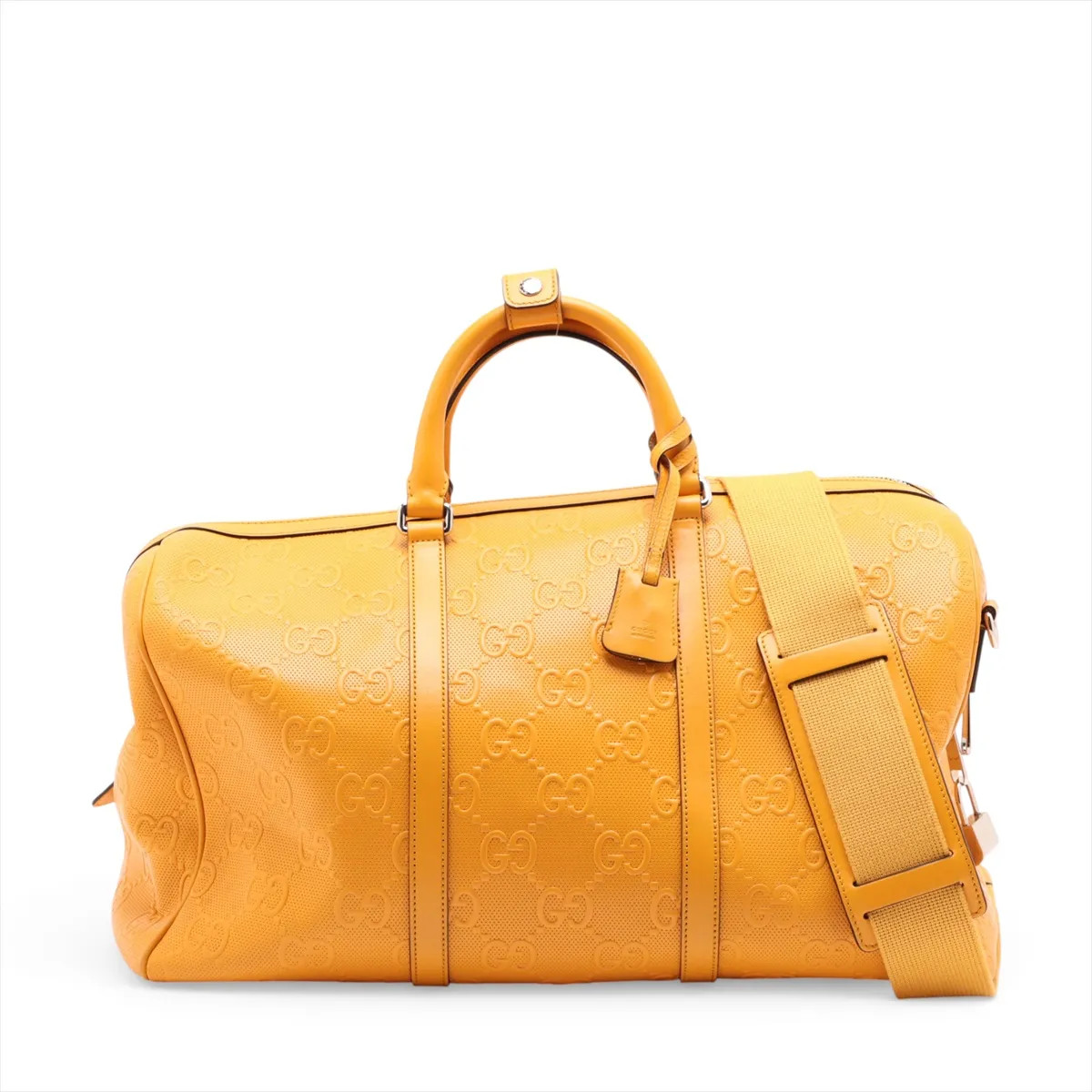 Gucci GG embossed 625768 Leather 2WAY BOSTON BAG Yellow
