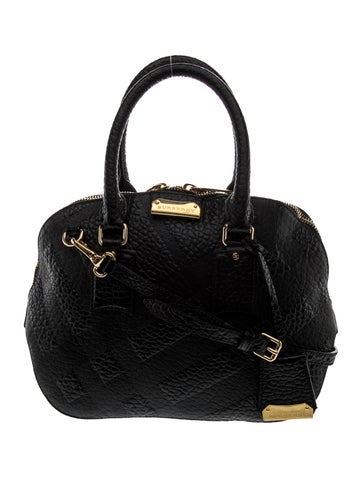 Embossed Leather Top Handle Bag