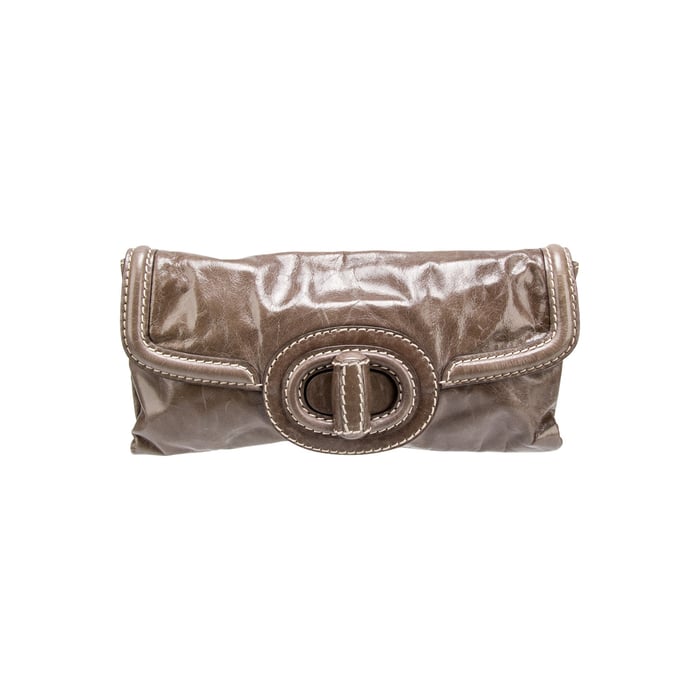 Prada Vitello Shine Leather Clutch