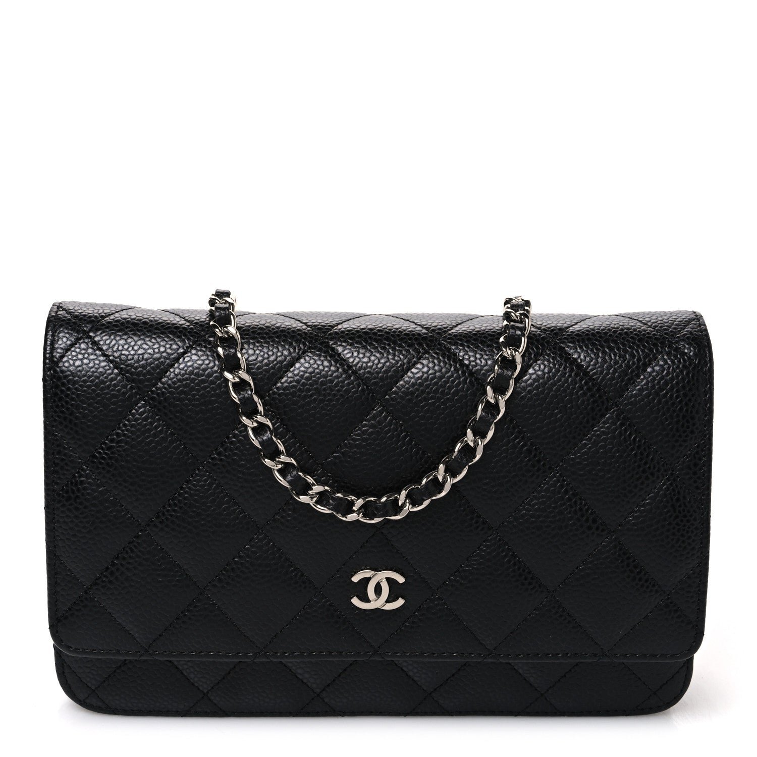 Chanel Caviar Quilted Wallet on Chain WOC Black