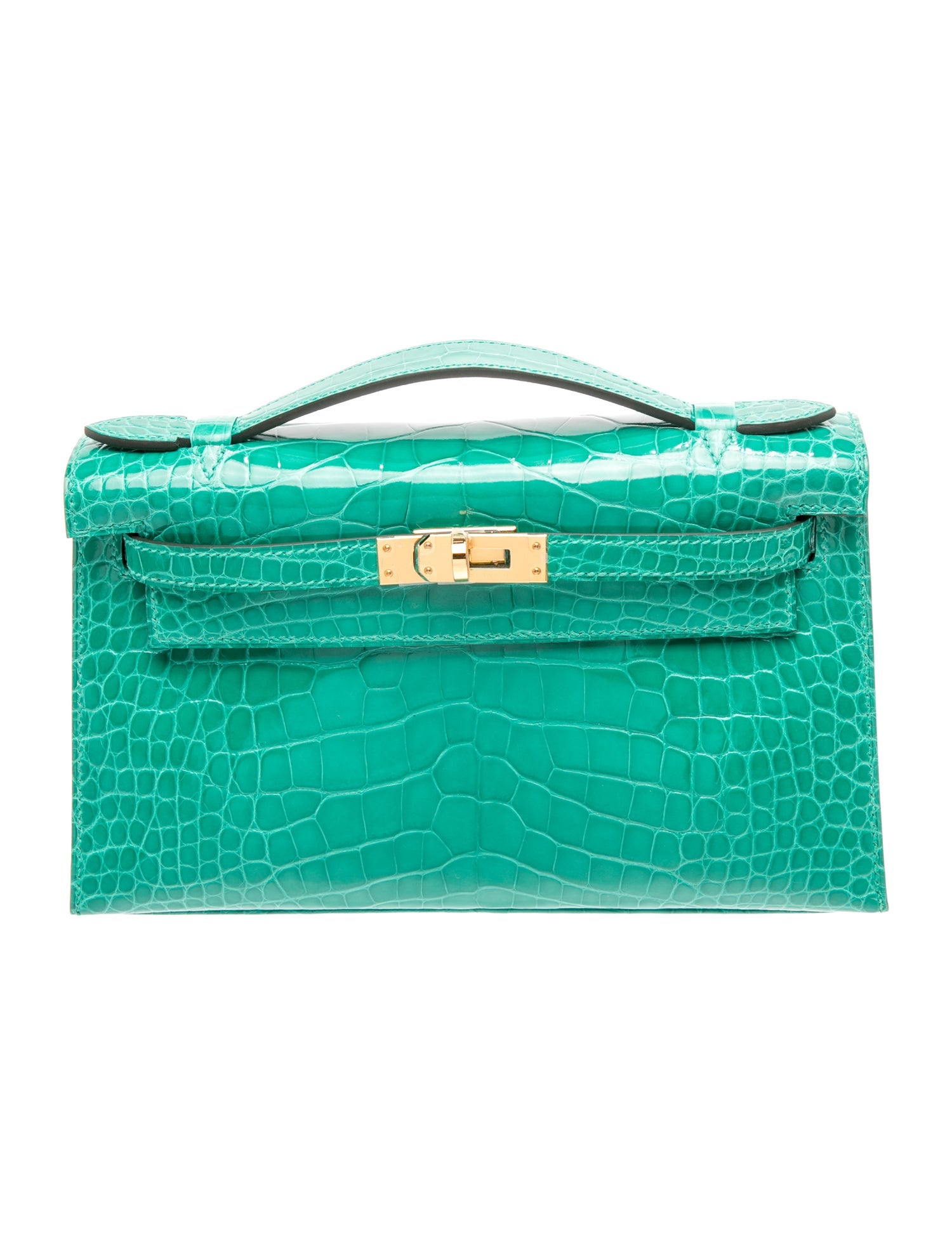 2026 Shiny Alligator Mississippiensis Kelly Pochette