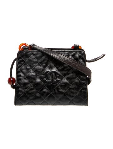 Lizard CC Quilted Shoulder Bag