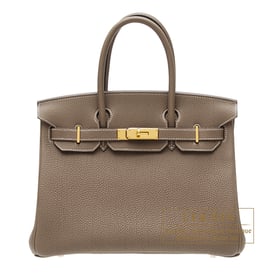 Hermes Hermes Birkin bag 30 Etoupe grey Togo leather Gold hardware