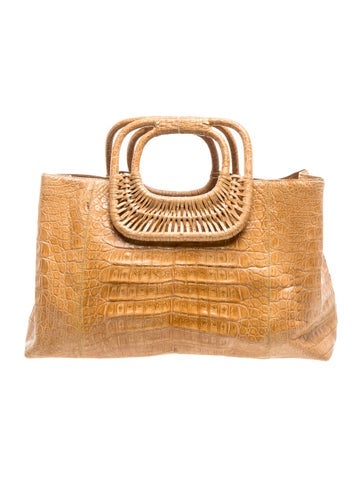 Crocodile Top Handle Bag