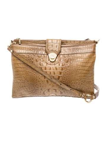 Brahmin Embossed Leather Crossbody Bag