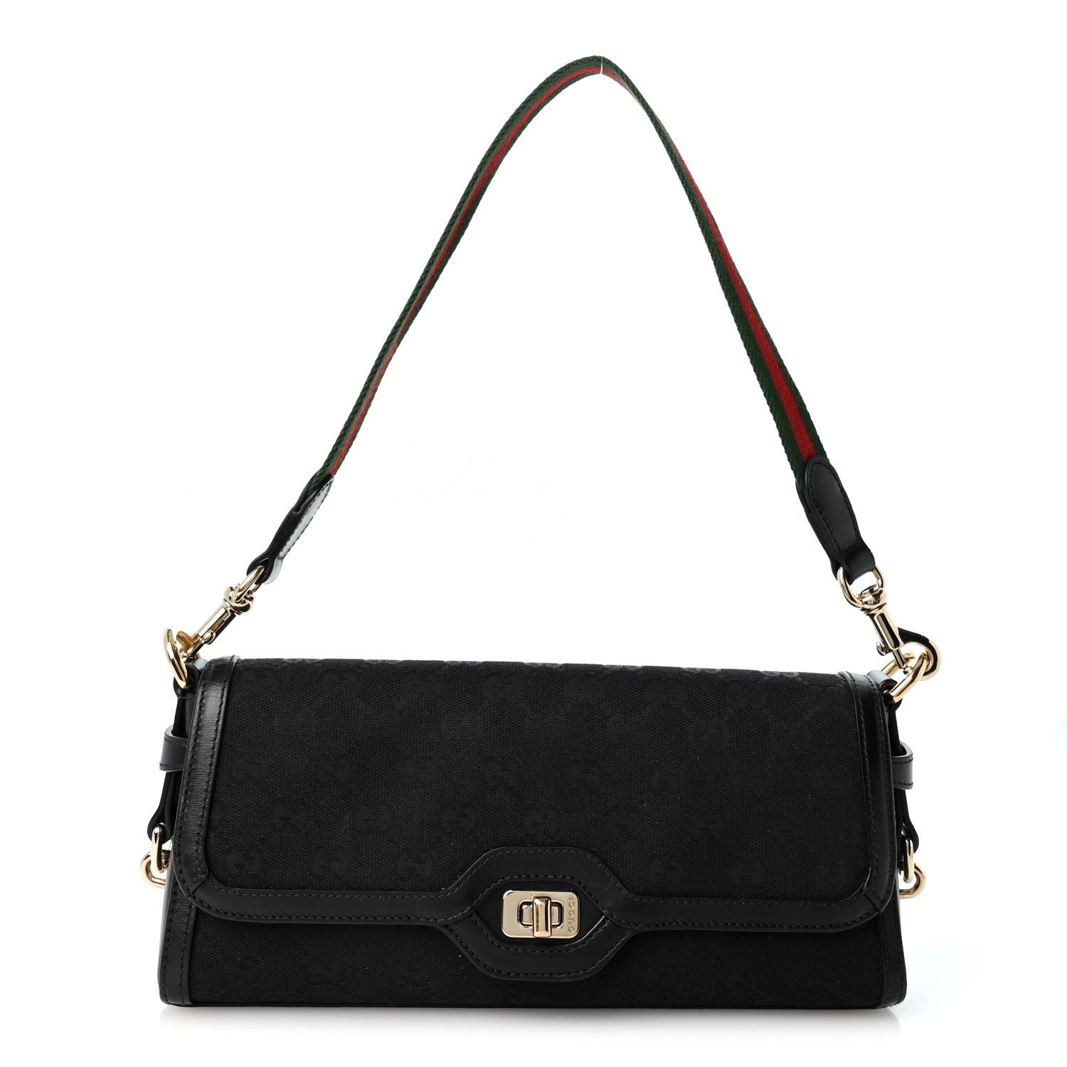 Gucci GG Monogram Small Luce Shoulder Bag Black