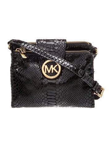 Embossed Leather Crossbody Bag