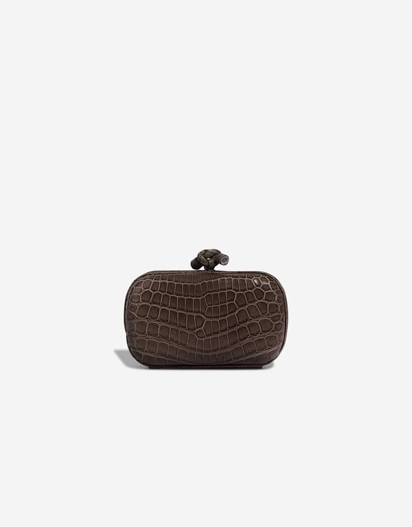 Bottega Veneta 
		Knot Clutch Crocodile Brown