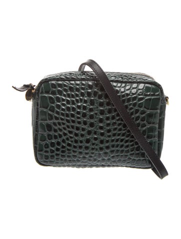 Embossed Leather Crossbody Bag