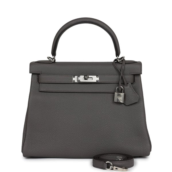 Hermes Hermes Kelly Retourne 28 Etain Togo Palladium Hardware