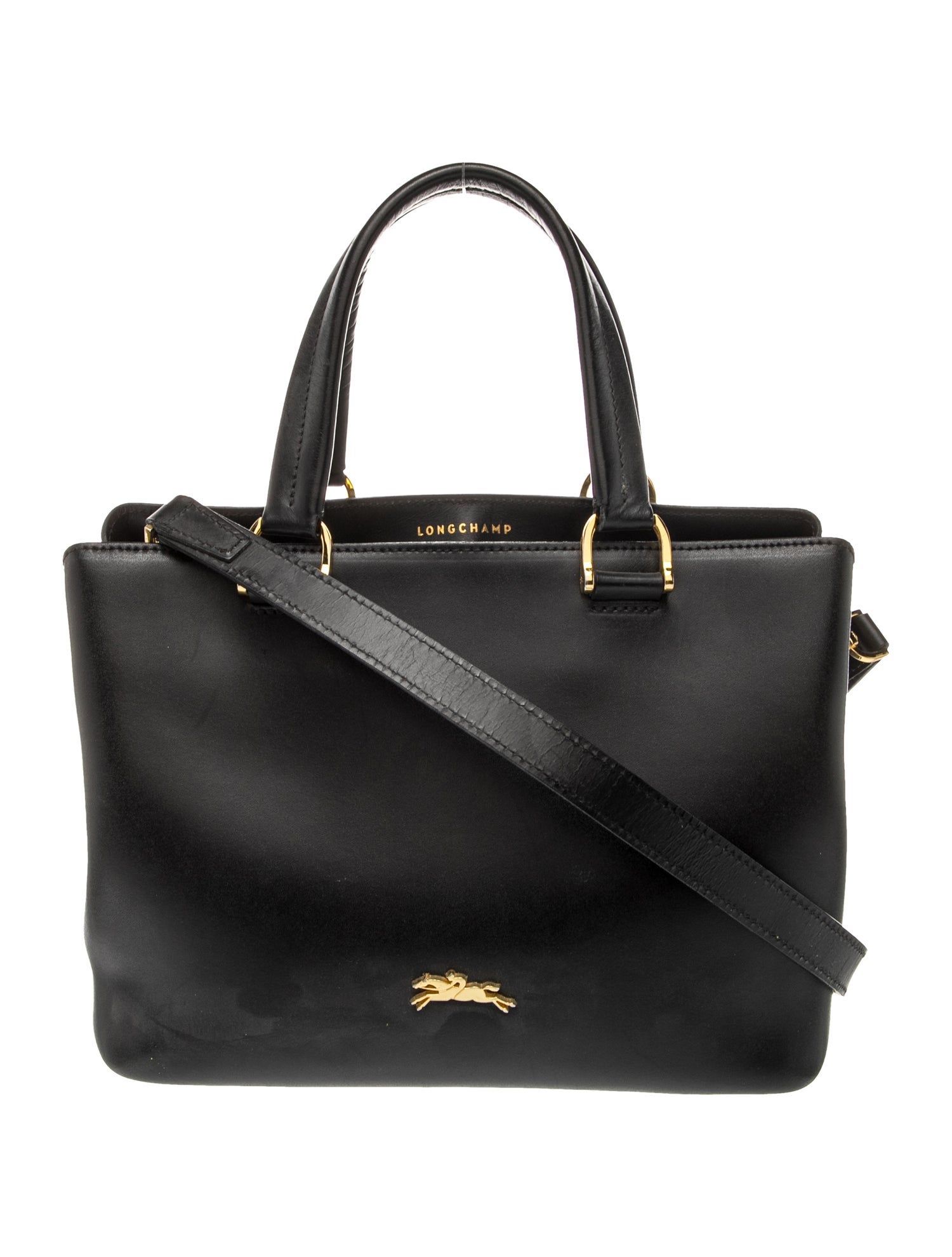 Longchamp Leather Top Handle Bag