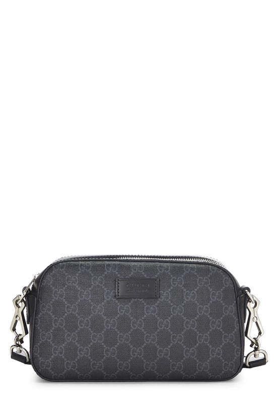 Black GG Supreme Coated Canvas Web Crossbody
